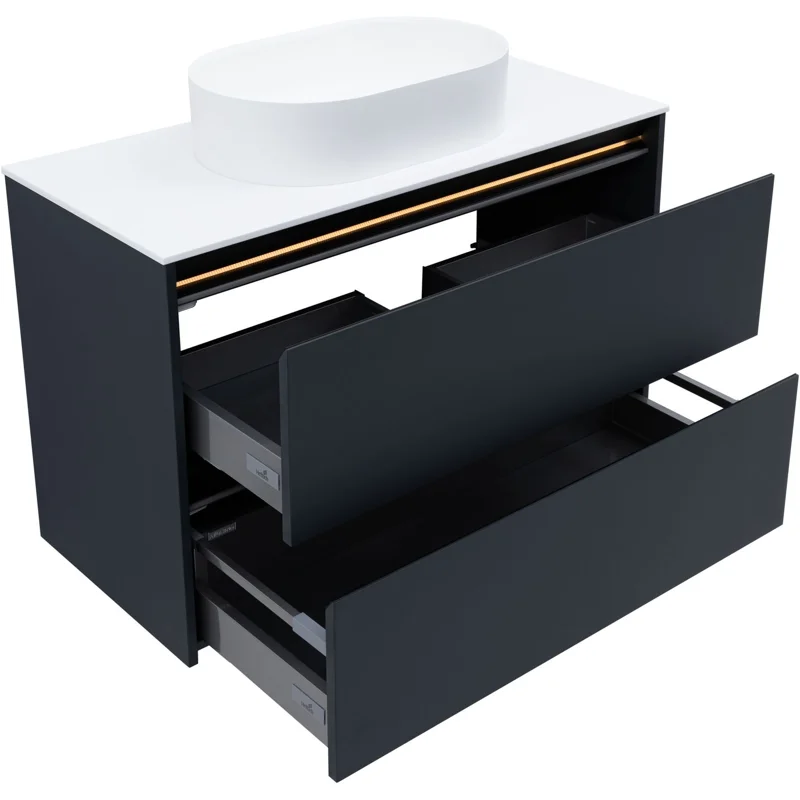 Тумба под раковину Allen Brau Activity 100 1.34006.AM антрацит матовый/черный браш