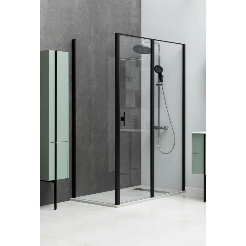 Душевой уголок Allen Brau Priority 140x80 3.31012.BBA + 3.31015.BBA черный браш