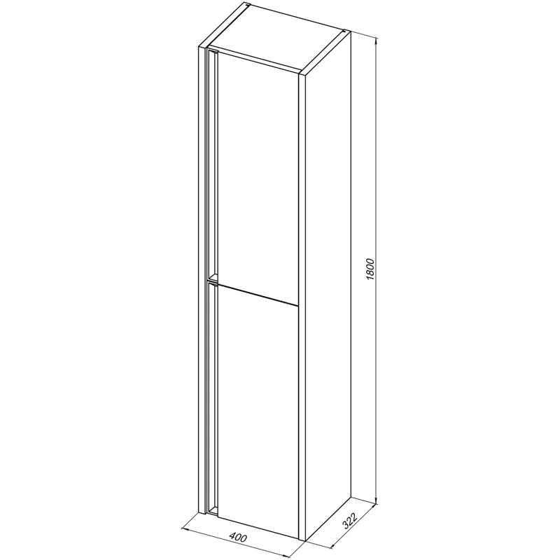 Шкаф-пенал Allen Brau Fantasy 40 1.11007.AM 2.0 антрацит матовый