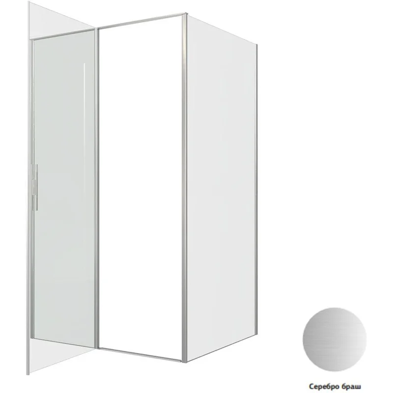 Душевой уголок Allen Brau Priority 120x100 3.31032.BA + 3.31047.BA серебро браш