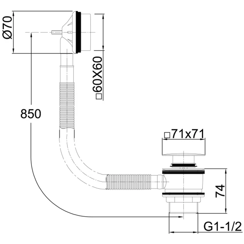 Слив-перелив для ванны Allen Brau Infinity 5.21028-31 черный матовый