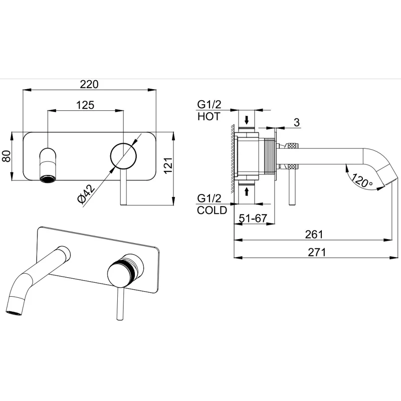 Смеситель для раковины Allen Brau Priority 5.31003-31 (с внутренней частью) черный матовый