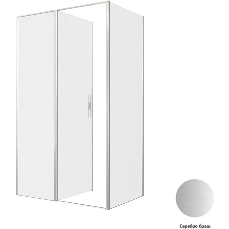 Душевой уголок Allen Brau Priority 120x80 3.31008.BA + 3.31014.BA серебро браш