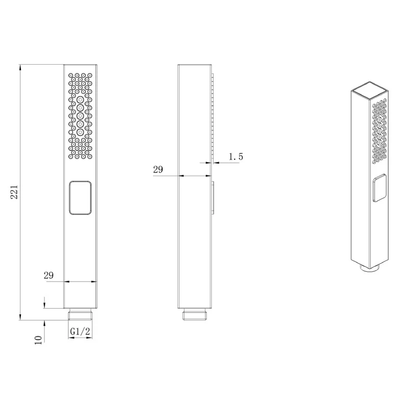 Душевая лейка Allen Brau Infinity 5.21A22-00 хром