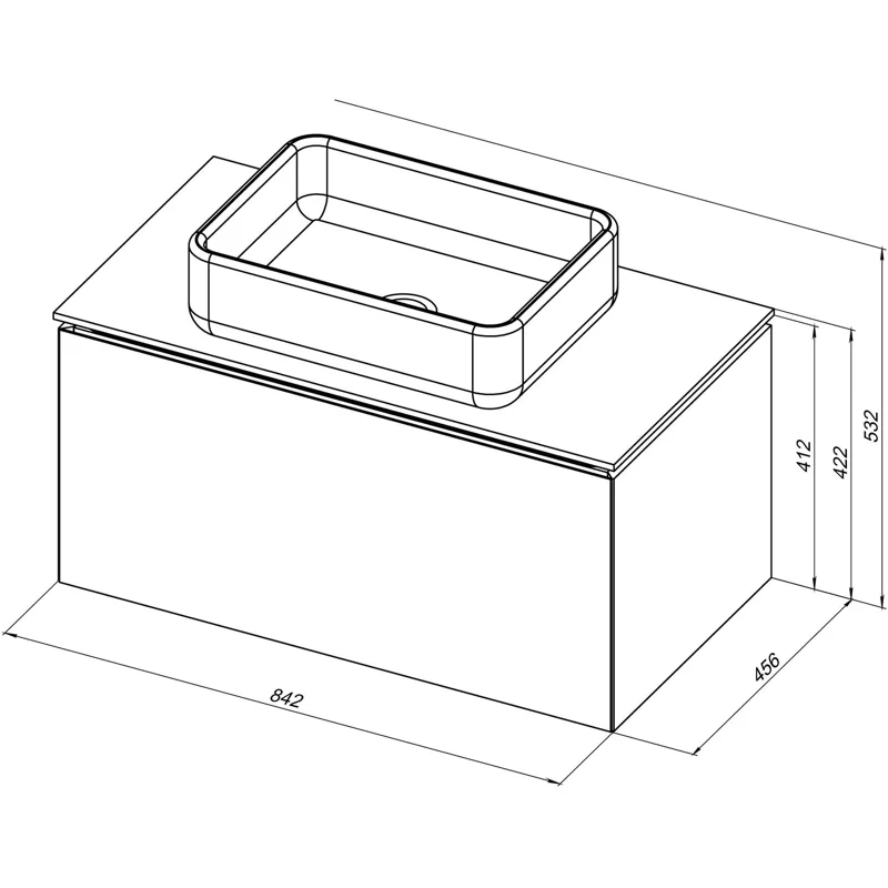 Тумба под раковину Allen Brau Infinity 85 1.21002.WM белый матовый