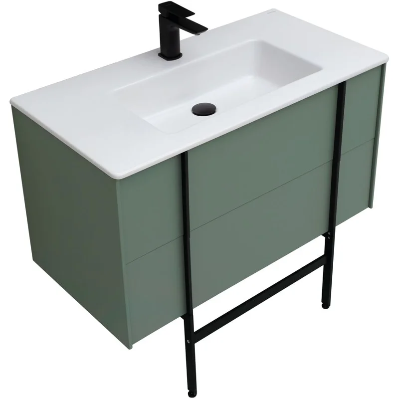 Тумба под раковину Allen Brau Reality 90 1.32006.CGM олива матовый