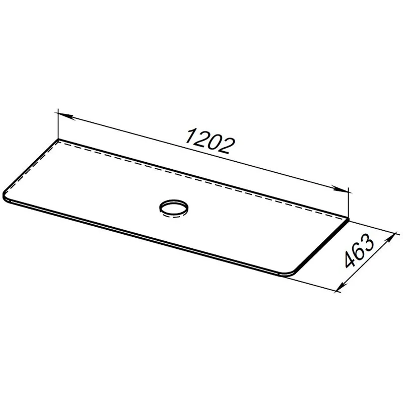 Столешница Allen Brau Paris 120 1.36016.AL акриловый камень альба