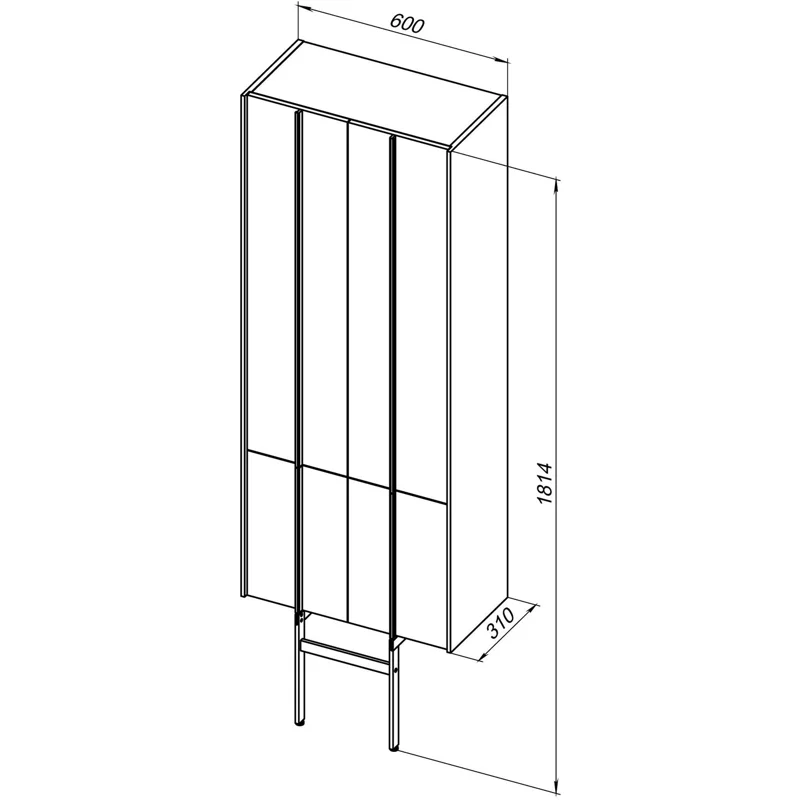 Шкаф-пенал Allen Brau Reality 60 1.32003.NO дуб