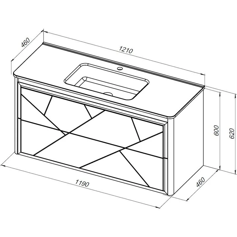 Тумба под раковину Allen Brau Paris 120 1.360003.PGM платина матовый