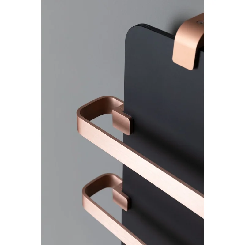 Полотенцесушитель электрический Allen Brau Infinity 120x44 с рейлингом 2.0 и креплением, медь браш