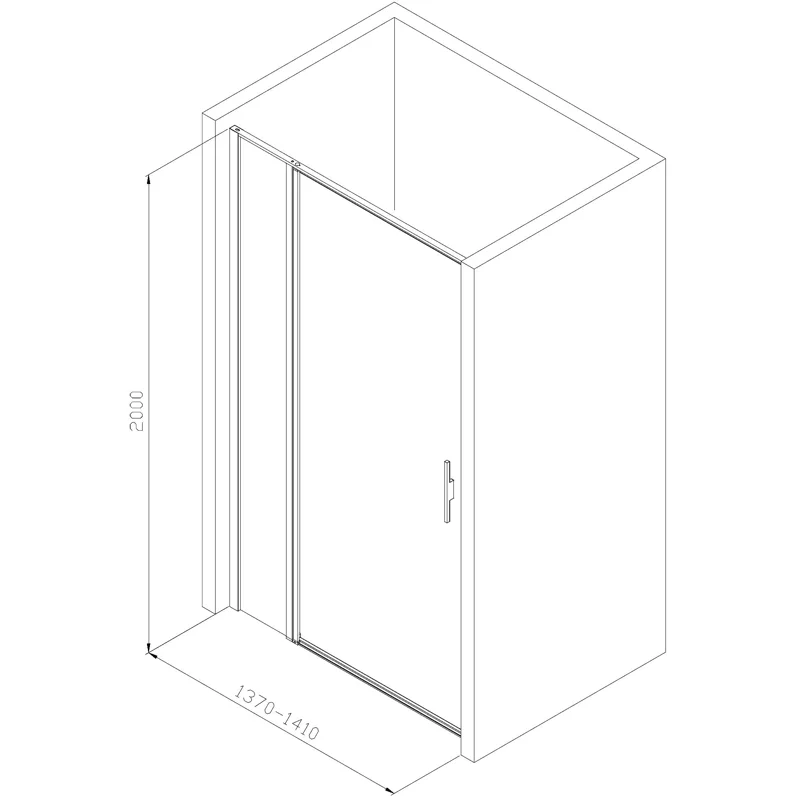 Душевая дверь Allen Brau Priority 140 3.31010.00G хром