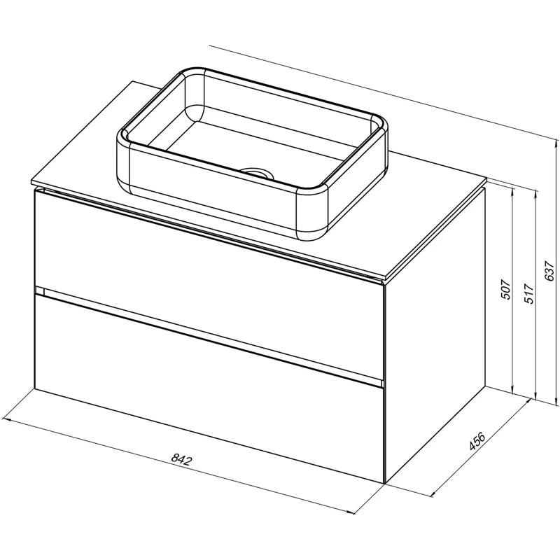 Тумба под раковину Allen Brau Infinity 85 1.21001.WM белый матовый