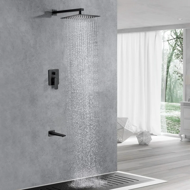 Смеситель для душа Allen Brau Infinity X2 5.21014-31 (с внутренней частью, 2 выхода) черный матовый