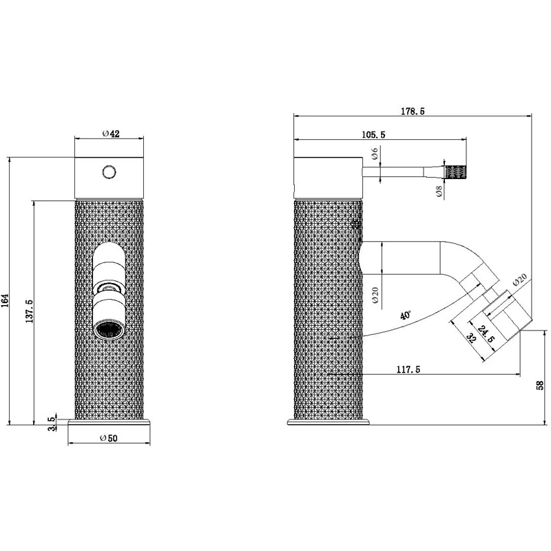Смеситель для биде Allen Brau Priority 4.0 5.31С04-BN никель браш