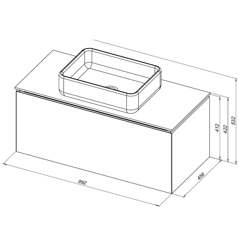Тумба под раковину Allen Brau Infinity 100 1.21004.AM антрацит матовый