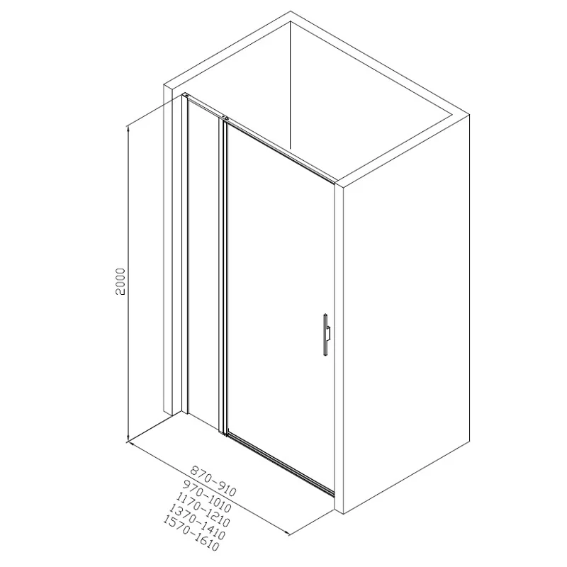 Душевая дверь Allen Brau Priority 160 3.31038.BA серебро браш
