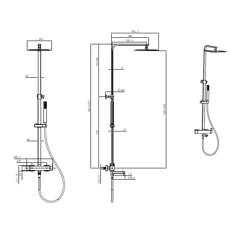 Душевая стойка Allen Brau Infinity 5.21029-00 хром
