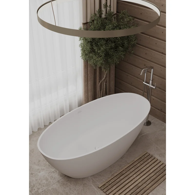 Ванна из искусственного камня Allen Brau Solid Stone Krion Oval 170x80 2.35003.21