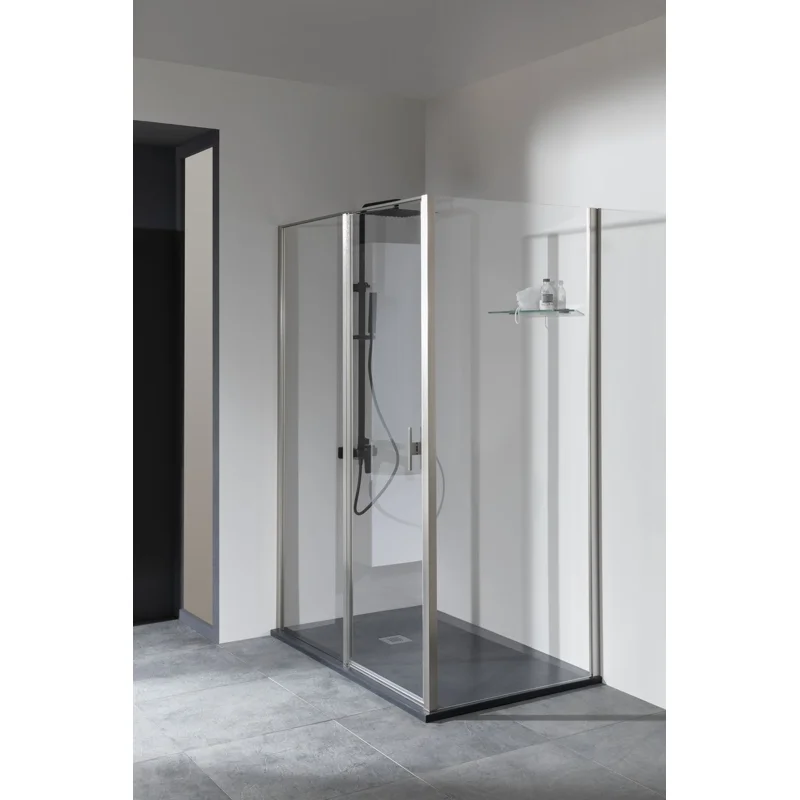Душевой уголок Allen Brau Priority 160x90 3.31038.BA + 3.31044.BA серебро браш
