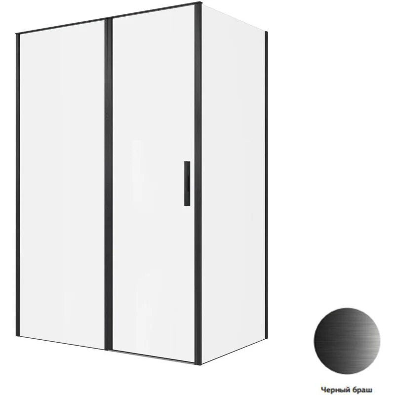 Душевой уголок Allen Brau Priority 140x90 3.31036.BBA + 3.31045.BBA черный браш