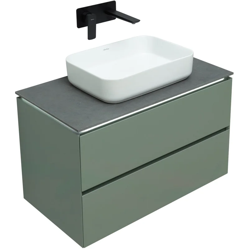 Тумба под раковину Allen Brau Infinity 85 1.21001.CGM олива матовый