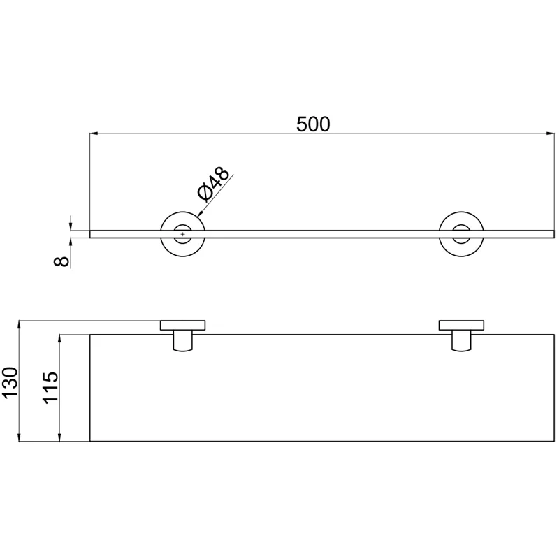 Полочка Allen Brau Priority 6.31013-31 черный матовый