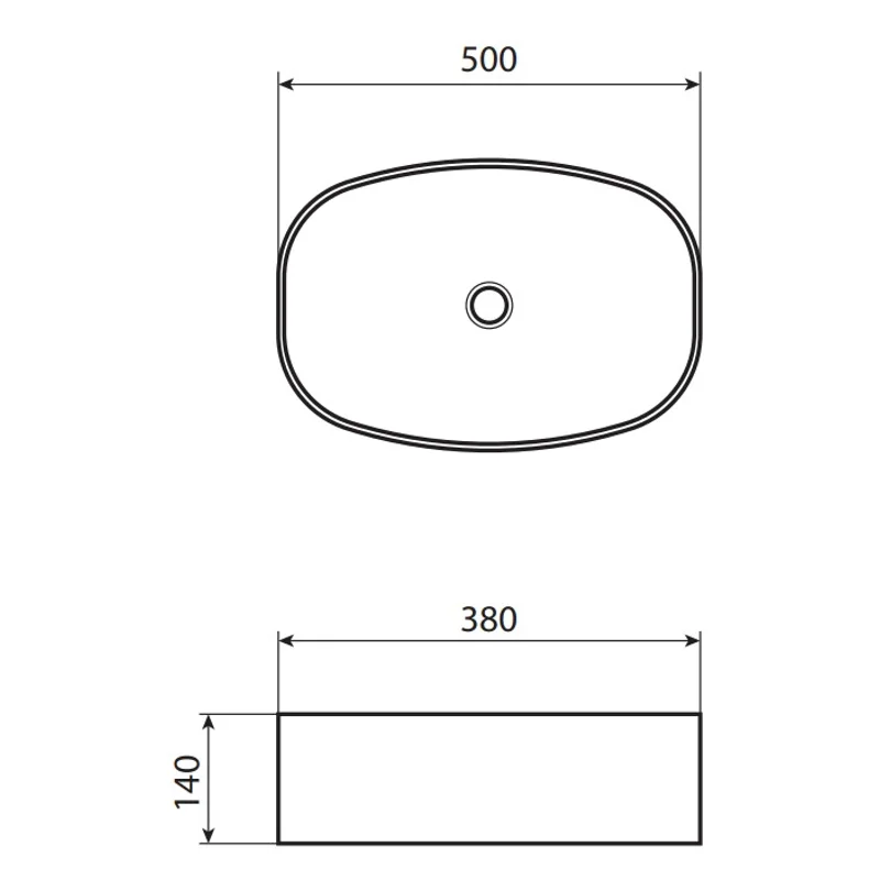 Раковина накладная Allen Brau Priority 50 4.31002.20 белый глянец