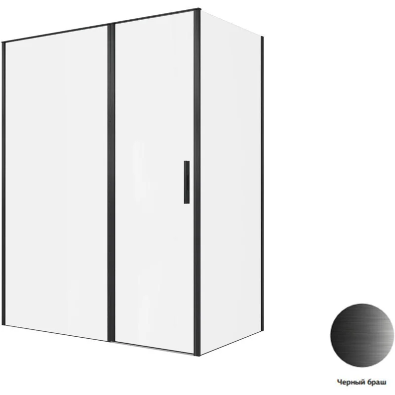 Душевой уголок Allen Brau Priority 160x90 3.31039.BBA + 3.31045.BBA черный браш