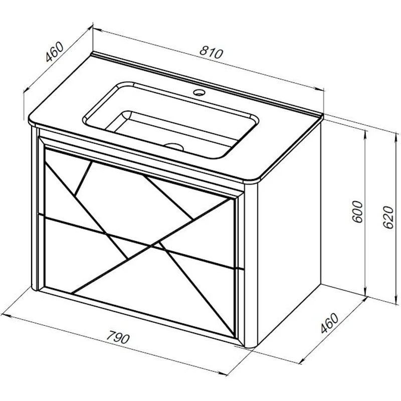 Тумба под раковину Allen Brau Paris 80 1.360001.PWM папирус матовый