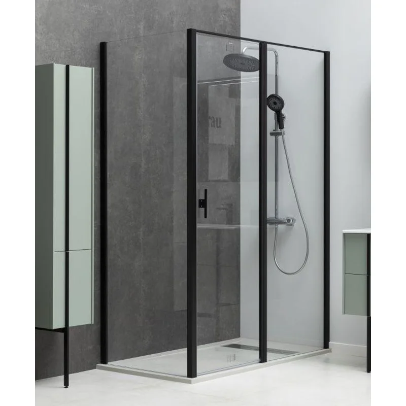Душевой уголок Allen Brau Priority 140x90 3.31012.BBA + 3.31018.BBA черный браш