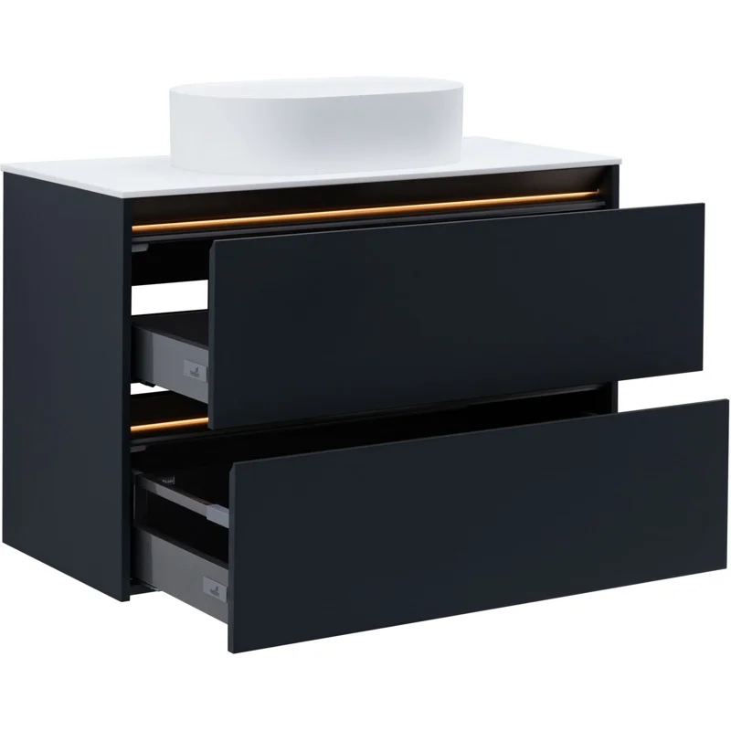 Тумба под раковину Allen Brau Activity 100 1.34014.AM антрацит матовый/олива браш