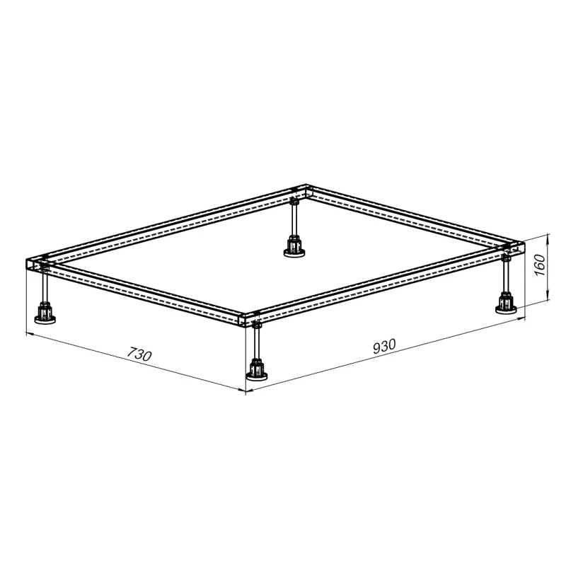 Каркас для поддона Allen Brau 100x80 8.00002.1