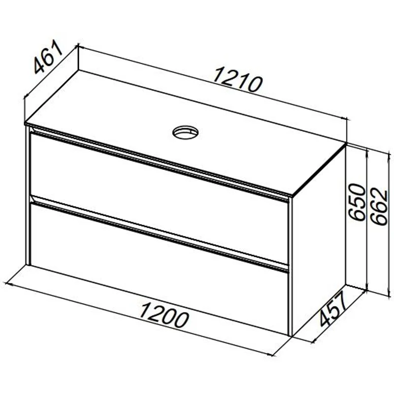 Столешница Allen Brau Activity 120 1.35025.AL акриловый камень альба