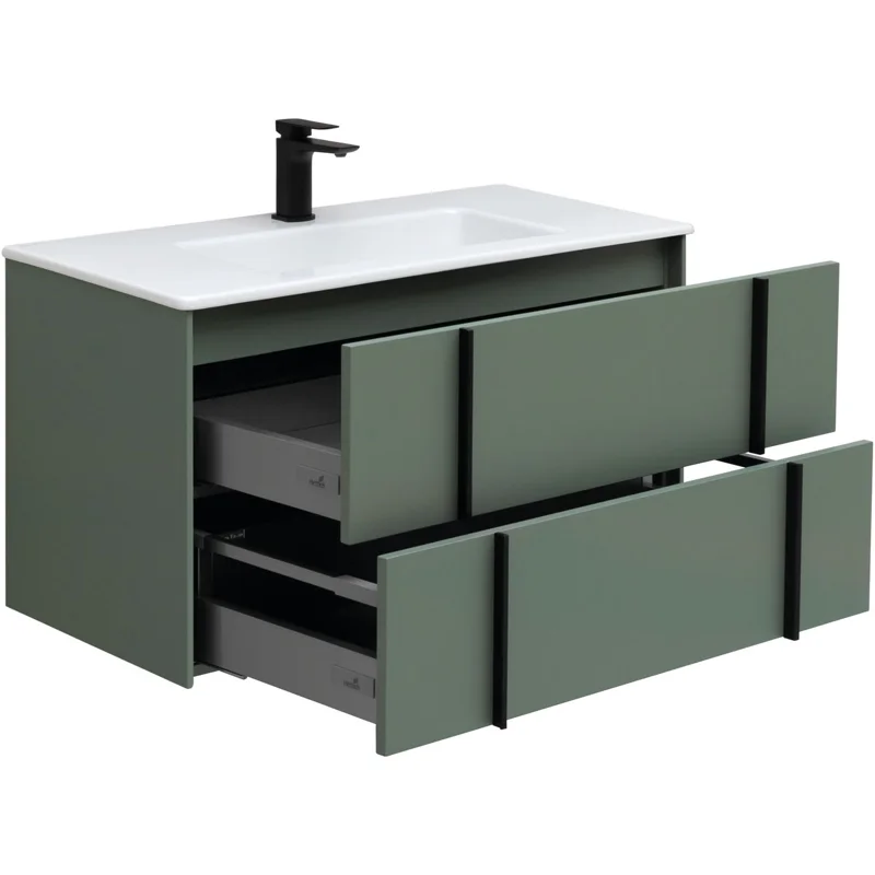 Тумба под раковину Allen Brau Reality 90 1.32006.CGM олива матовый