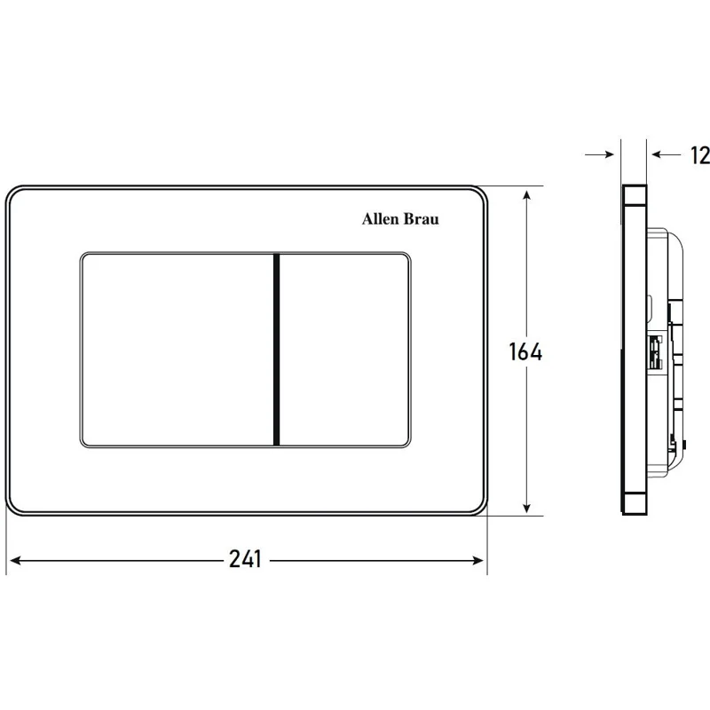 Клавиша смыва Allen Brau Infinity 9.20006.GR графит