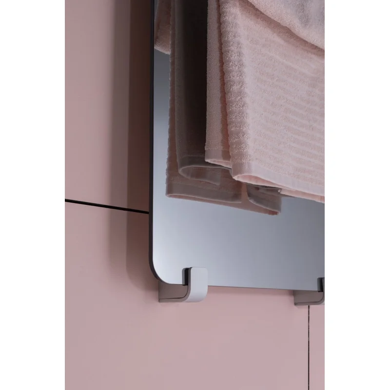 Полотенцесушитель электрический Allen Brau Infinity 60x44 с рейлингом и креплением, черный браш