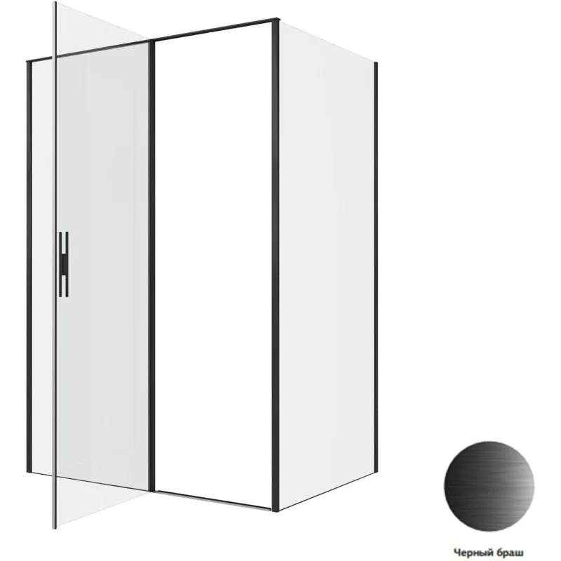 Душевой уголок Allen Brau Priority 140x100 3.31036.BBA + 3.31048.BBA черный браш