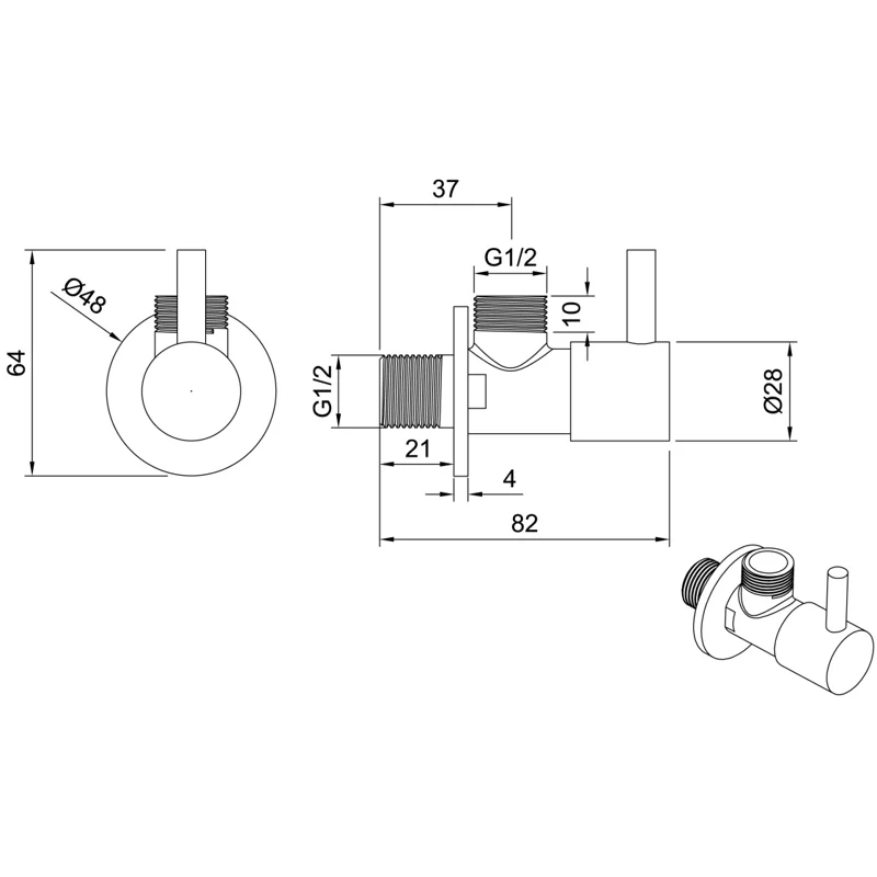 Запорный вентиль Allen Brau Priority 5.31026-BN никель браш