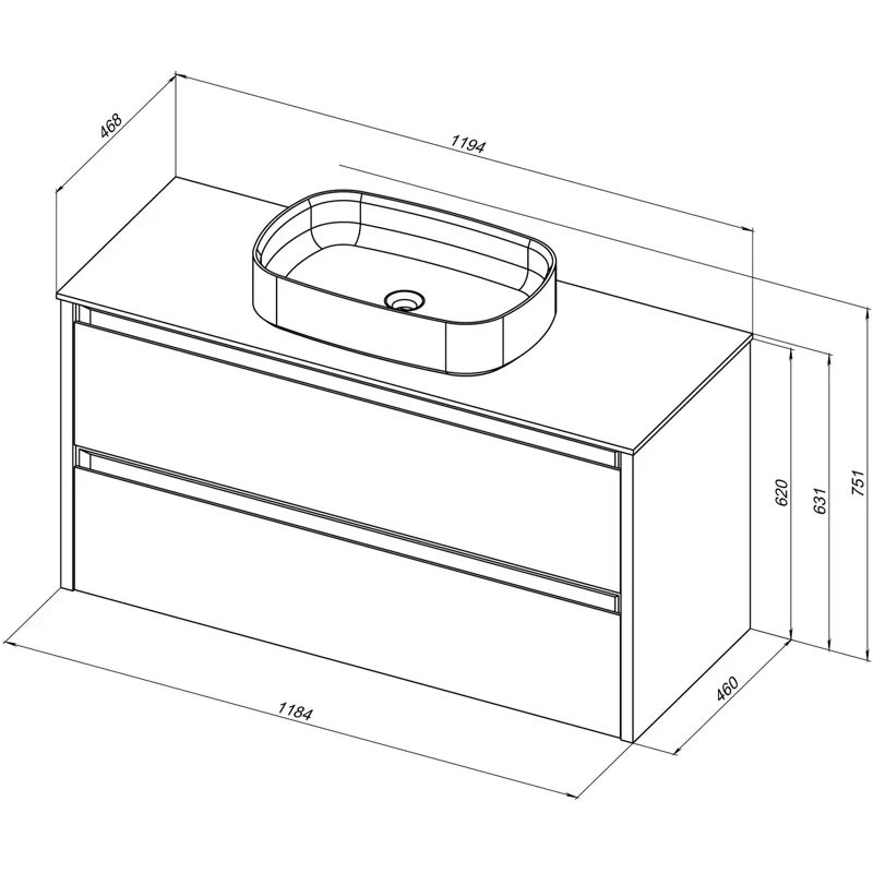 Тумба под раковину Allen Brau Fantasy 120 1.11005.BGM 2.0 синий матовый