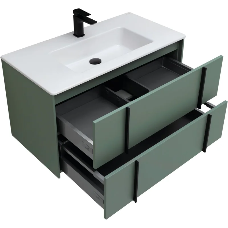 Тумба под раковину Allen Brau Reality 90 1.32006.CGM олива матовый