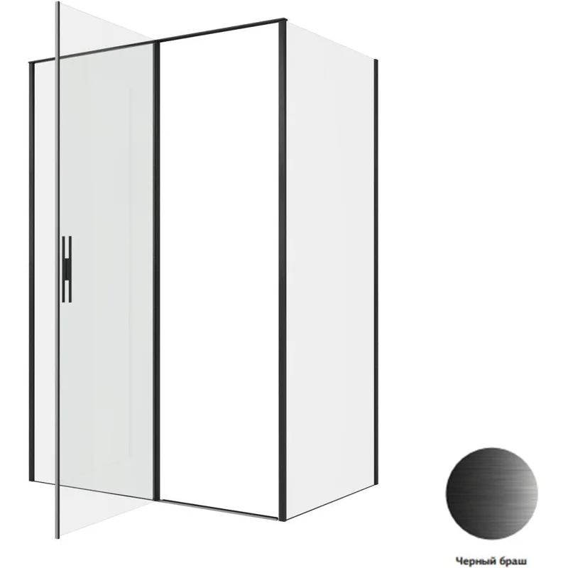 Душевой уголок Allen Brau Priority 140x90 3.31036.BBA + 3.31045.BBA черный браш