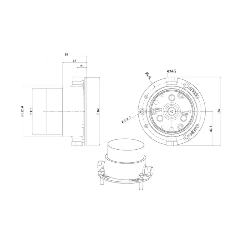 Смеситель для ванны Allen Brau Priority 5.31008-00 (с внутренней частью) хром