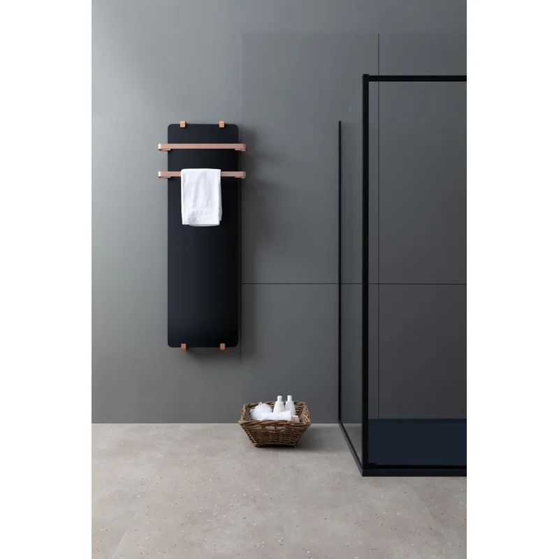 Полотенцесушитель электрический Allen Brau Infinity 120x44 с рейлингом 2.0 и креплением, медь браш