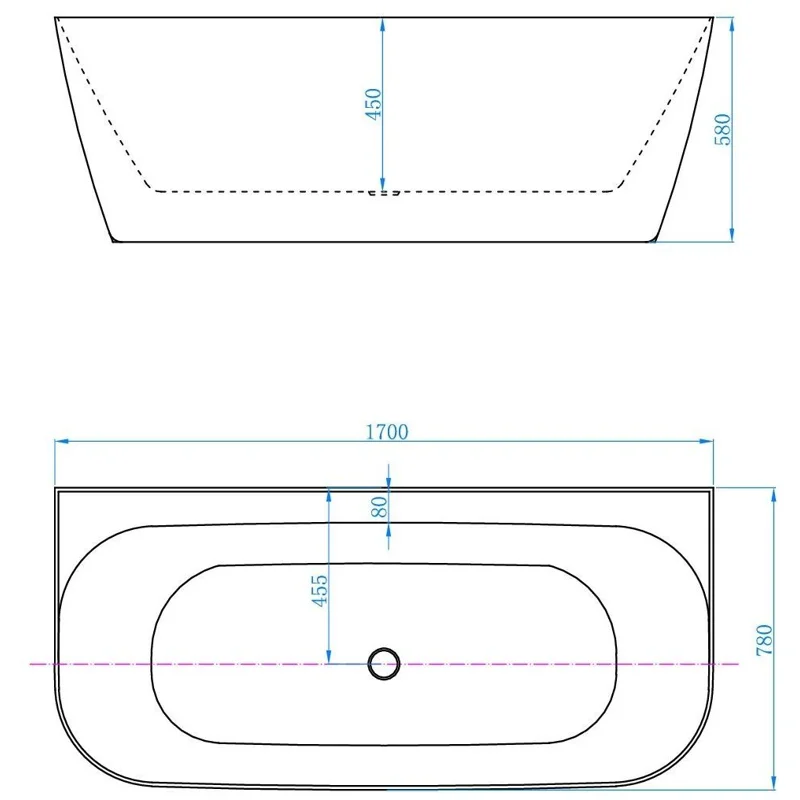Акриловая ванна Allen Brau Priority 3 170x78 2.31003.20/AM