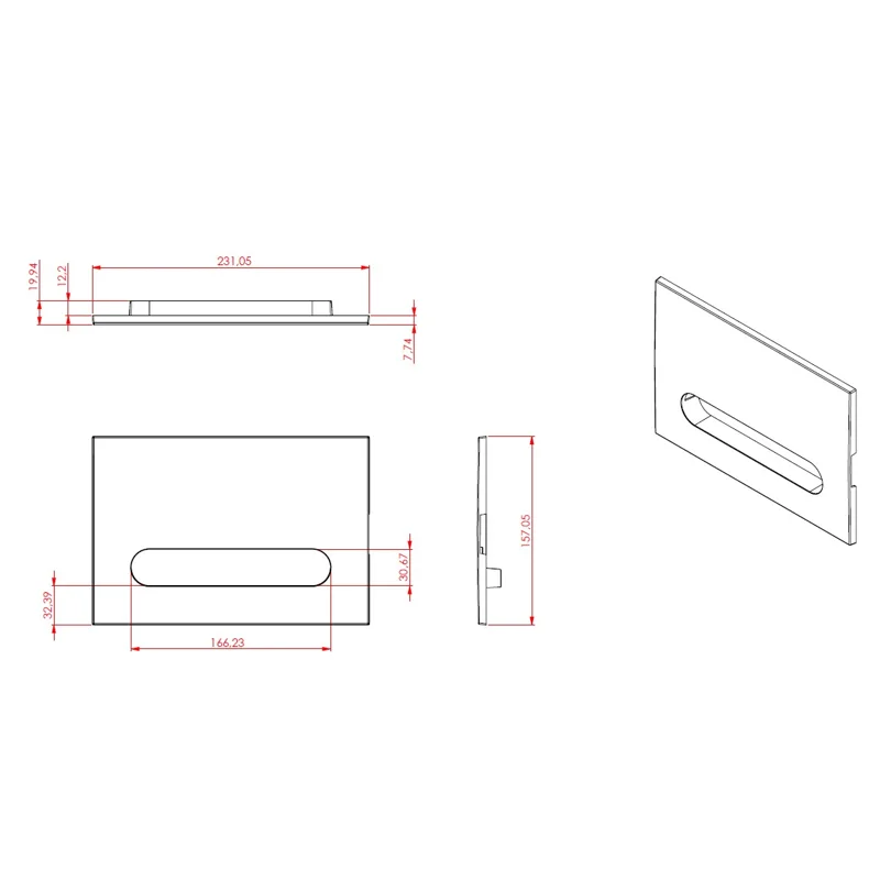 Клавиша смыва Allen Brau Project Color 9.2PR01.31 черный матовый