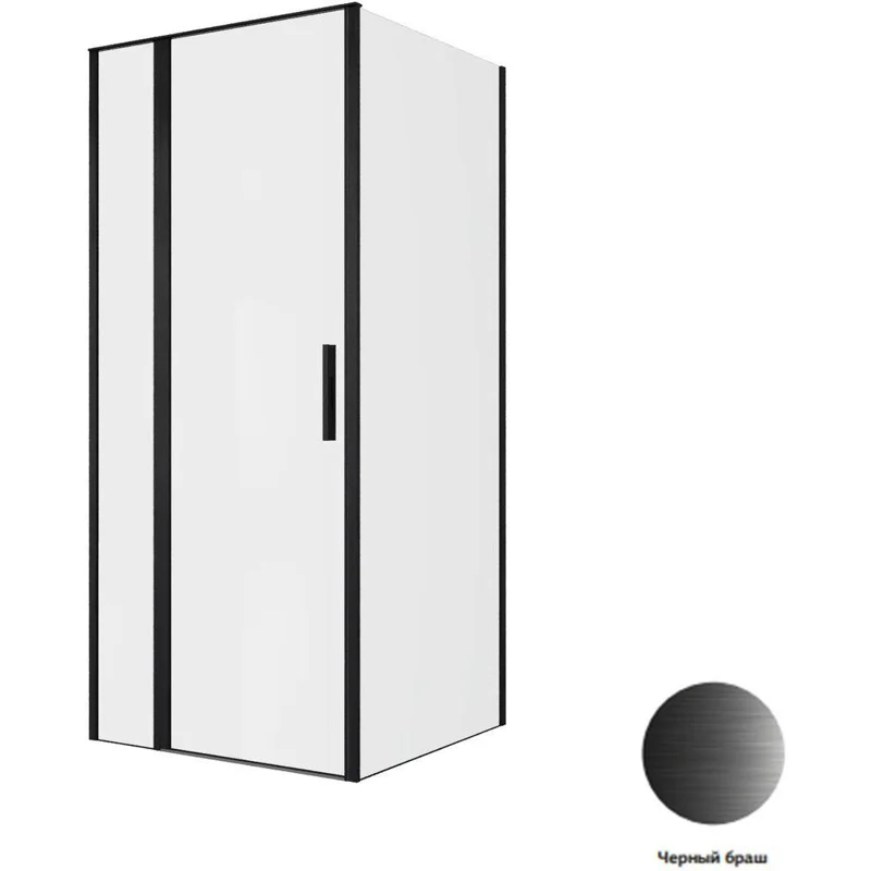 Душевой уголок Allen Brau Priority 90x90 3.31027.BBA + 3.31045.BBA черный браш