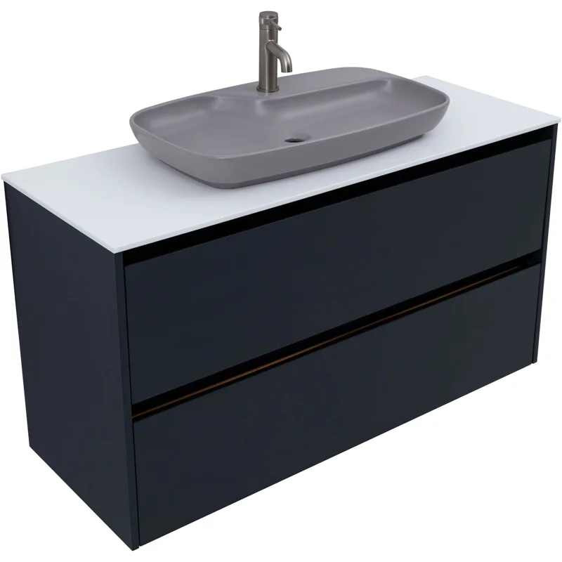 Тумба под раковину Allen Brau Activity 120 1.34007.AM антрацит матовый/черный браш