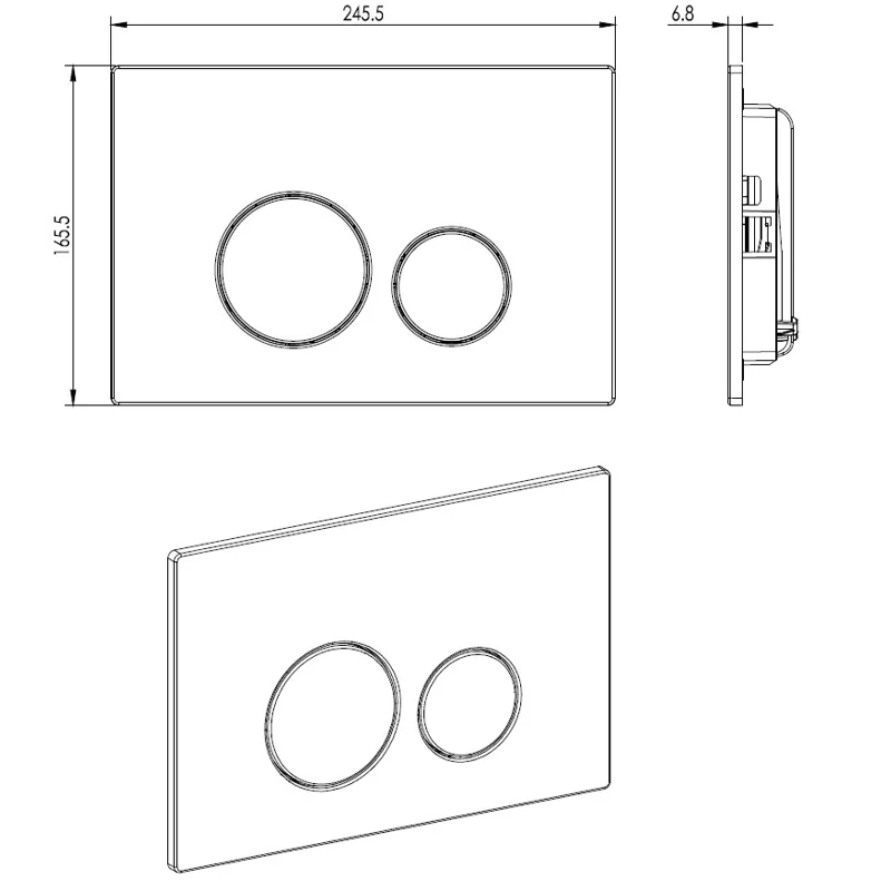 Клавиша смыва Allen Brau Priority 4.0 9.20007.GB золото браш