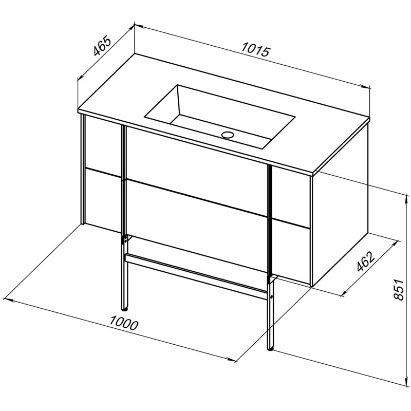 Тумба под раковину Allen Brau Reality 100 1.32007.NO дуб