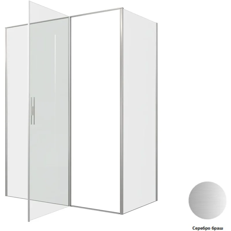 Душевой уголок Allen Brau Priority 160x80 3.31038.BA + 3.31041.BA серебро браш